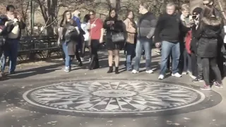 John Lennon Memorial "Imagine" at Strawberry Fields, Central Park, New York City