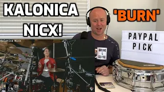 Drum Teacher Reacts: Deep Purple - Burn - Ian Paice | Drum cover by KALONICA NICX