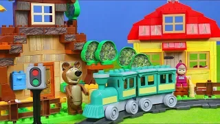 Masha et Michka jouets jeux de blocs de construction pour enfants