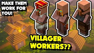 How to Make VILLAGERS WORK For You in Minecraft 1.19+? All Villager Professions