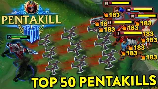 TOP 50 BEST LEAGUE OF LEGENDS PENTAKILLS OF 2021!