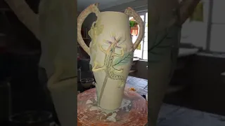 How to throw a large pot in stages on a Potter's wheel.