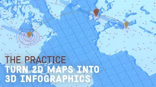 Turn 2d Map Vectors into 3d Infographic Visualizations // The Practice 227