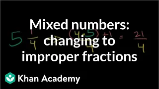 Mixed numbers: changing to improper fractions | Fractions | Pre-Algebra | Khan Academy