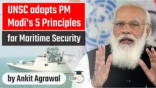 UNSC adopts PM Modi's 5 Principles for Global Maritime Security - Geopolitics Current Affairs UPSC