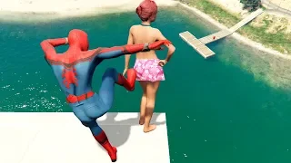 GTA 5 Water Ragdolls - Spiderman vs Beach girls vol.1 (Euphoria Physics Showcase)