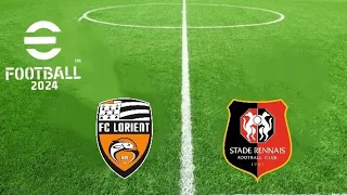 FC Lorient vs Stade Rennais FC (Ligue 1 23/24) | eFootball 2024 gameplay #efootball2024 #konami