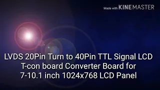 Lvds turn to TTL 40 pin adapter 1020*768 7" display