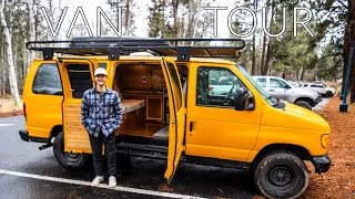 VAN TOUR | Former Carpet Cleaning Work Van gets converted to an Awesome Camper Van