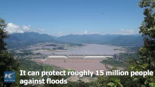 Aerial view: magnificant Three Gorges Dam