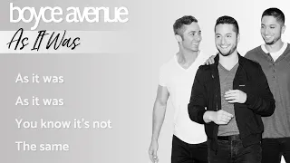 As It Was - Harry Styles (Lyrics)(Boyce Avenue acoustic cover) on Spotify & Apple