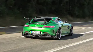 Cars Leaving Nürburgring Tankstelle! AMG GT-R, F8, GT Black Series, M3CS, GT3RS, M3 Touring!