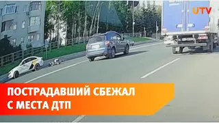 В Уфе велосипедиста сбила машина такси. Пострадавший сбежал с места ДТП