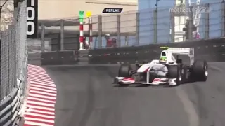 Sergio Perez crash Monaco GP 2011