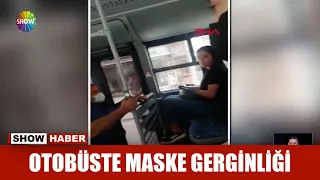 Otobüste maske gerginliği