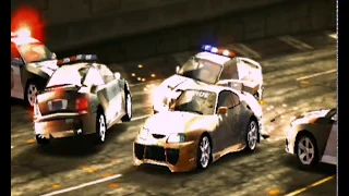 Police Chase With Toyota Supra (NFS Most Wanted 2005) - BUSTED