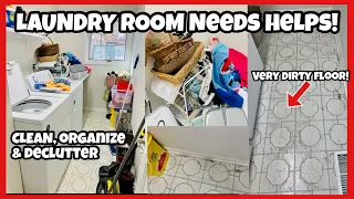 EXTREME LAUNDRY ROOM CLEAN, DECLUTTER & ORGANIZE! Transformed it into a room I love now ❤️