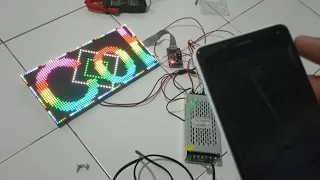 Belajar merakit Running text dengan panel P5 kontroler WF2