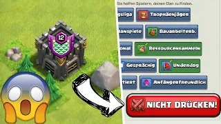 DRÜCKE NIEMALS DIESEN KNOPF IN CLASH OF CLANS! 😱😱