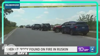 Body found on fire in an 'open field' in Ruskin, HCSO says