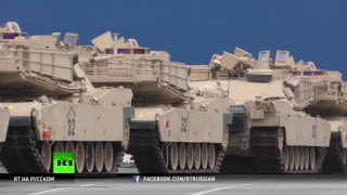 Американские танки едут на «войну с Россией» США увеличивают