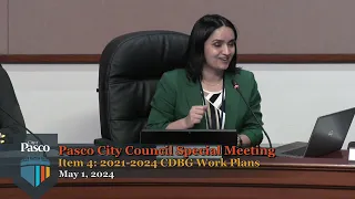 Pasco City Council Special Meeting, May 1, 2024