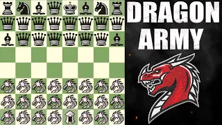 Dragons vs Chess Army battle using Fairy Stockfish