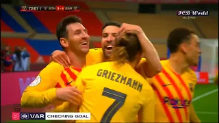 Leo Messi 2nd goal vs Athletic Bilbao - Barcelona 4-0 Athletic Club | Copa Del Rey final 2021