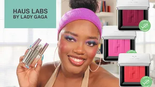 TRYING THE NEW HAUS LABS POWDER BLUSHES!! (3 SHADES)