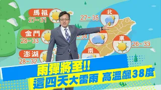 【戴立綱報氣象】雨彈將至! "這四天"大雷雨 高溫飆38度｜午後陣雨漸增多 下午外出攜帶雨具  20220816 @CtiNews