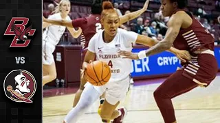 Boston College vs. Florida State Women's Basketball Highlights (2021-22)