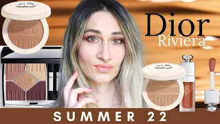 DIOR MAKEUP SUMMER 2022 RIVIERA  COLLECTION| Swatches & Look | NEW Eyeshadow palette & Luminizer