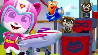 Talking Tom Sky Run New Fun Flying Game PILOT ANGELA GAMEPLAY