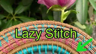 Easy Lazy Stitch in Pine Needle Basket How To for Beginners