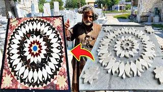 This old man has a very cute talent How to make a very cute flower out of 300 stone pieces “