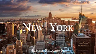 70+ Minutes New York City - Relaxation Music - 4K Drone Footage - inspirational New York city