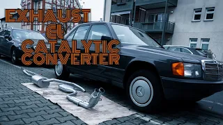 Mercedes Benz 190E Exhaust & Catalytic Converter Replacement | WELDING A NEW CONVERTER