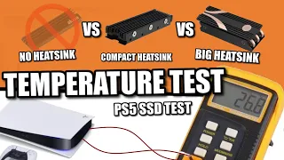 PS5 SSD Expansion Heatsink vs No-Heatsink vs BIG Heatsink TEMPERATURE TEST