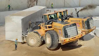 The Extreme Job of Extracting Giant Marble Blocks Inside Billions $ Quarry - Documentary