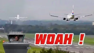 Plane landing approach with plane still on the runway ✈️ #planespotting