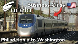 Business class on Amtrak's FLAGSHIP service - Acela to Washington