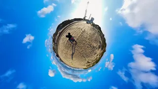 [360°] Starship launch site view from Boca Chica Beach