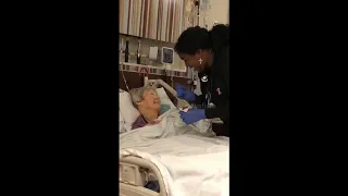 Heartwarming moment nurse sings like an angel while she feeds her patient in Texas