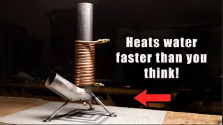 How to build a Rocket Stove Water Heater!!