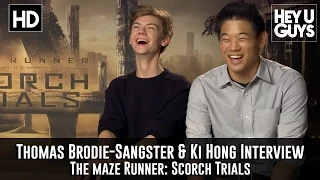 Thomas Brodie-Sangster & Ki Hong Lee - The Maze Runner: Scorch Trials Exclusive Interview