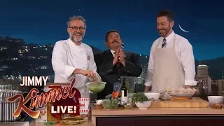 Chef Massimo Bottura Cooks Meal with Food from Kimmel Writers' Fridge