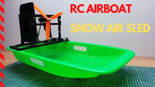 DIY RC AIRBOAT USING SNOW AIR SLED