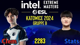 Gegenteilige Spiele 🇫🇷 Clem (T) vs 🇰🇷 Stats (P) - IEM Katowice 2024 - Gruppe B - StarCraft 2 - 2283