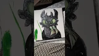 Toothless from How to train your Dragon #shorts #art #trendingshorts