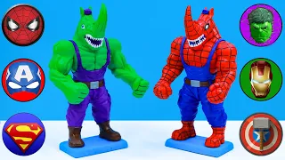 How to make Rhino man mod superhero Spider man, Hulk and Captain America, Ironman with clay
